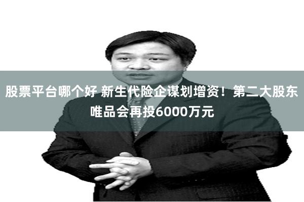 股票平台哪个好 新生代险企谋划增资！第二大股东唯品会再投6000万元