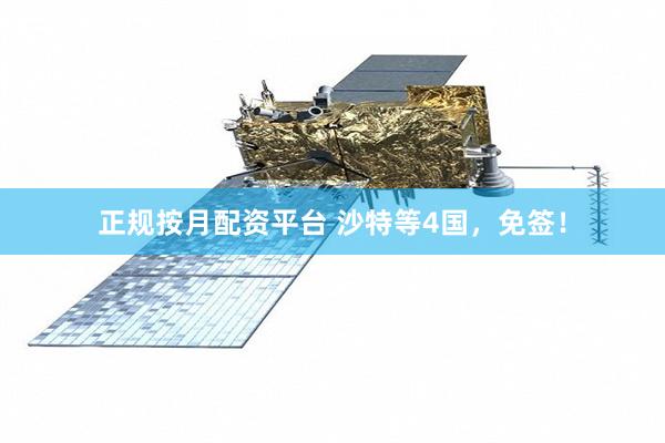 正规按月配资平台 沙特等4国，免签！